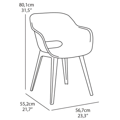 Keter Tuinstoelen Akola 2 st grijs