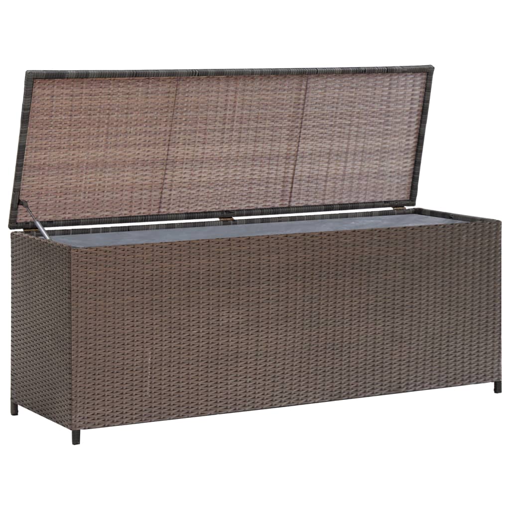 vidaXL Tuinbox 120x50x60 cm poly rattan bruin