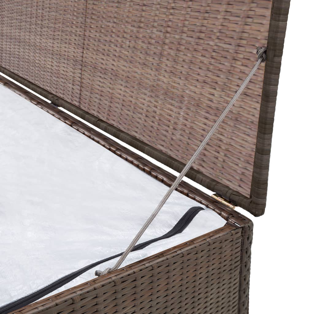 vidaXL Tuinbox 120x50x60 cm poly rattan bruin