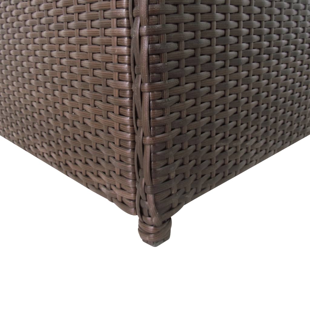 vidaXL Tuinbox 120x50x60 cm poly rattan bruin