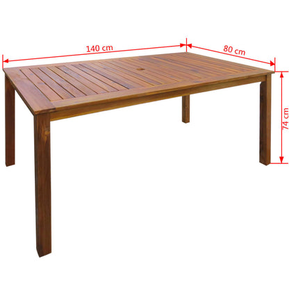 vidaXL 7-delige Tuinset massief acaciahout