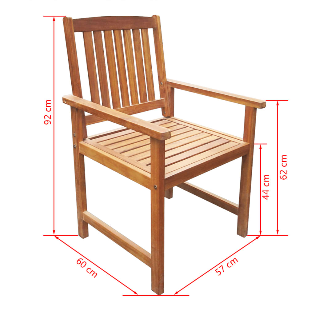 vidaXL Tuinstoelen 2 st massief acaciahout bruin