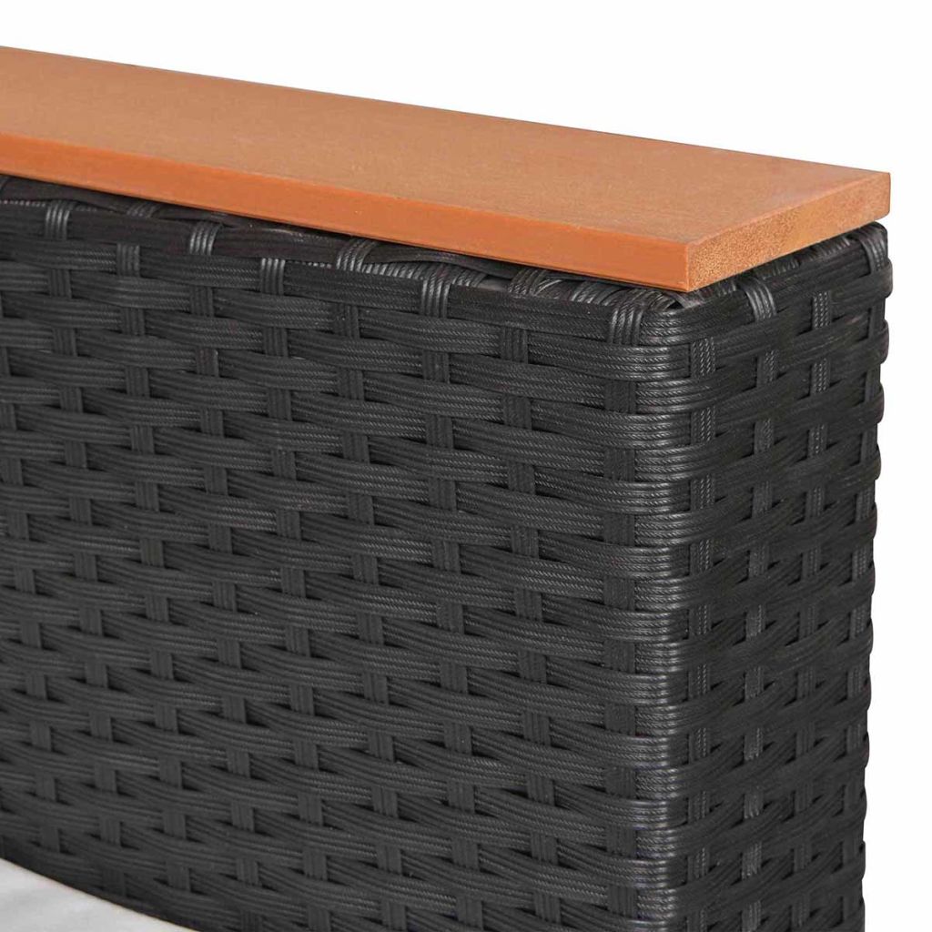 vidaXL 8-delige Loungeset met kussens poly rattan zwart