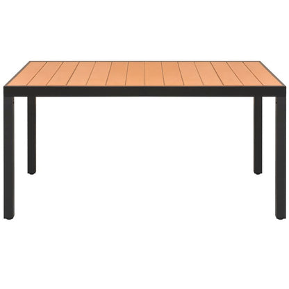 vidaXL Tuintafel 150x90x74 cm aluminium en HKC bruin