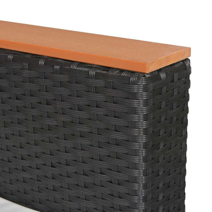 vidaXL 5-delige Loungeset met kussens poly rattan zwart