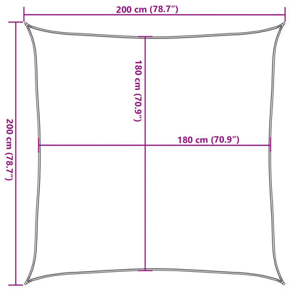 vidaXL Zonnescherm HDPE vierkant 2x2 m wit