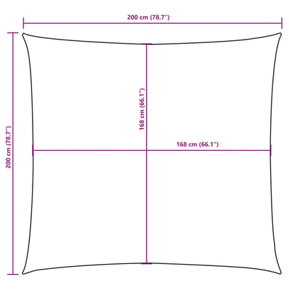 vidaXL Zonnescherm vierkant 2x2 m oxford stof crèmekleurig