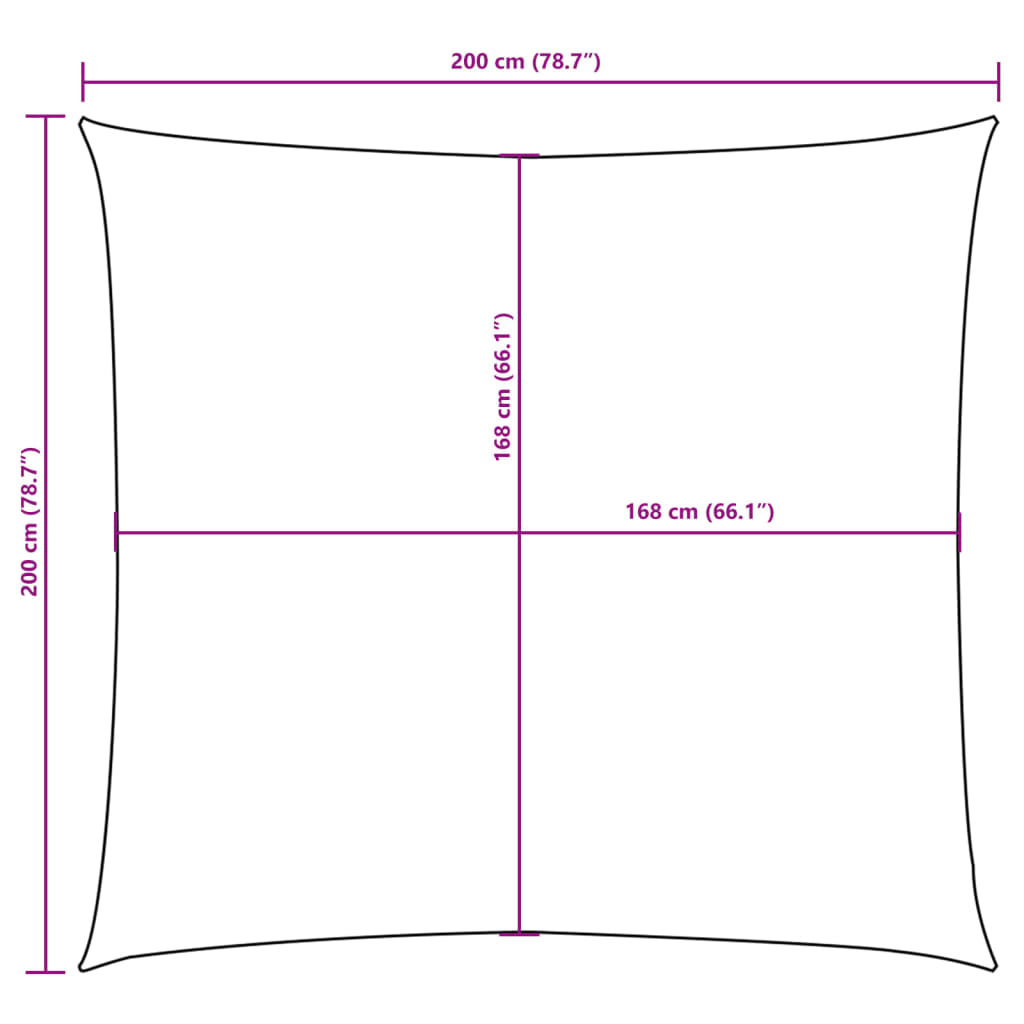 vidaXL Zonnescherm vierkant 2x2 m oxford stof terracottakleurig