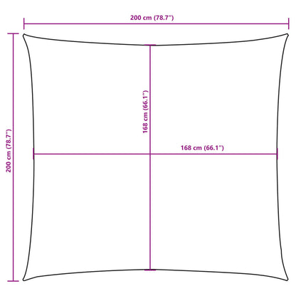 vidaXL Zonnescherm vierkant 2x2 m oxford stof terracottakleurig