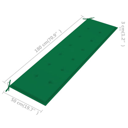 vidaXL Tuinbankkussen 180x50x3 cm oxford stof groen