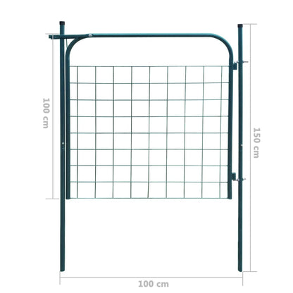 vidaXL Tuinpoort 100x100 cm groen