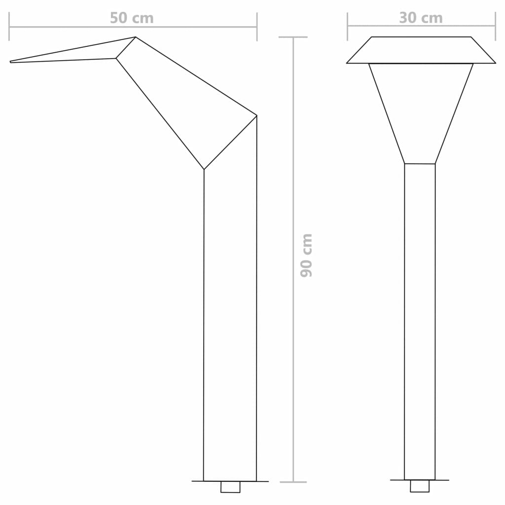 vidaXL Zwembadfontein 50x30x90 cm roestvrij staal zilverkleurig