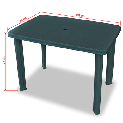 vidaXL Tuintafel 101x68x72 cm kunststof groen