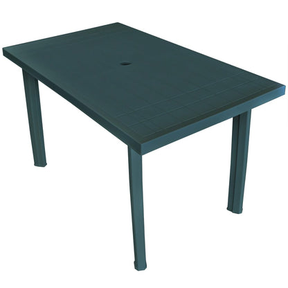 vidaXL Tuintafel 126x76x72 cm kunststof groen