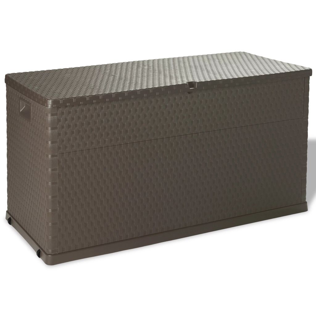 vidaXL Tuinbox 120x56x63 cm polypropeen rattan bruin