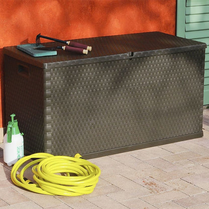 vidaXL Tuinbox 120x56x63 cm polypropeen rattan bruin