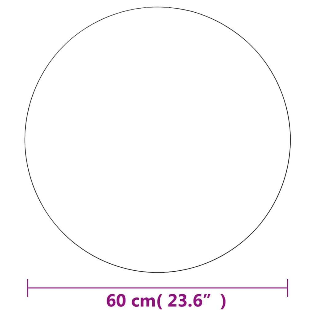 vidaXL Wandspiegel rond 60 cm glas