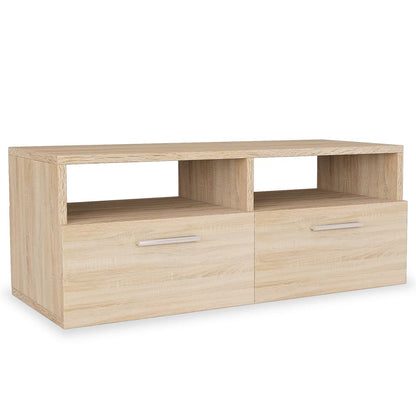 vidaXL Tv-meubels 2 st 95x35x36 cm bewerkt hout eikenkleurig