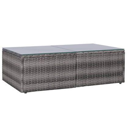 vidaXL 8-delige Loungeset met kussens poly rattan grijs