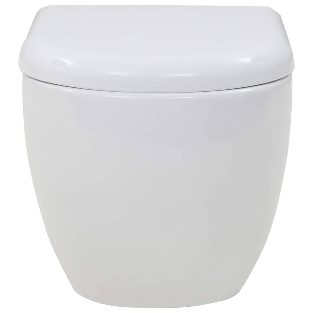 vidaXL Wandtoilet keramiek wit