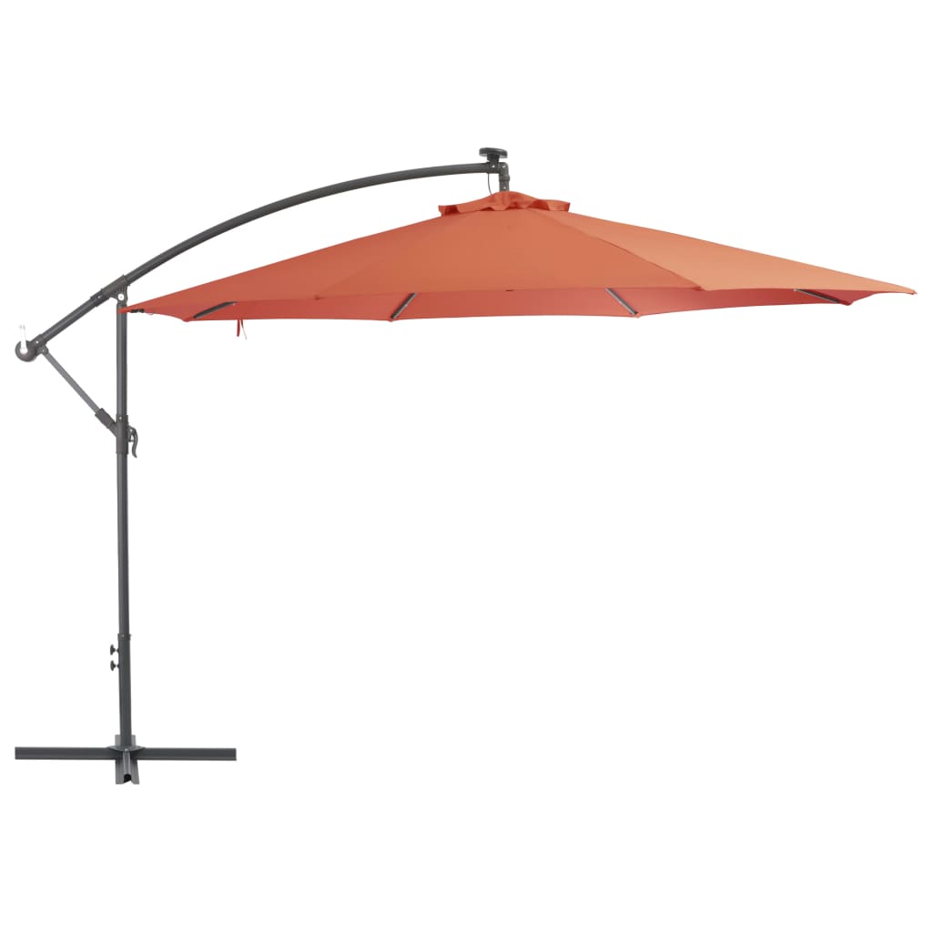 vidaXL Zweefparasol met aluminium paal 350 cm terracottakleurig