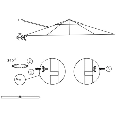 vidaXL Zweefparasol met stalen paal 250x250 cm zandkleurig