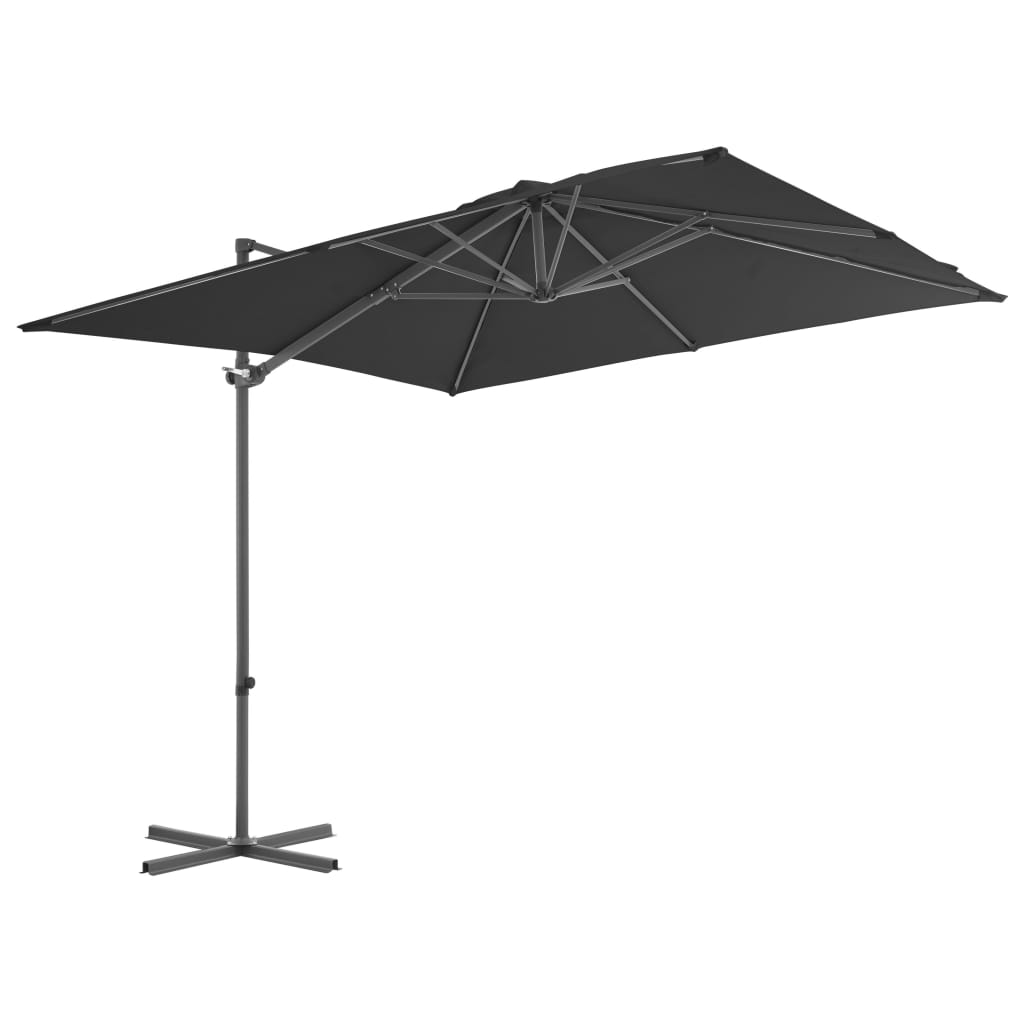 vidaXL Zweefparasol met stalen paal 250x250 cm antracietkleurig