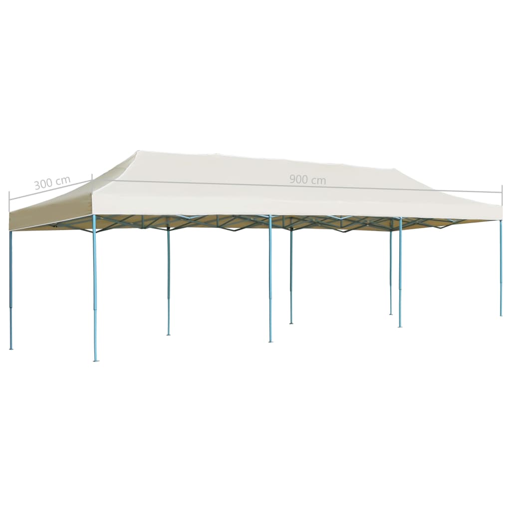 vidaXL Vouwtent pop-up 3x9 m crème