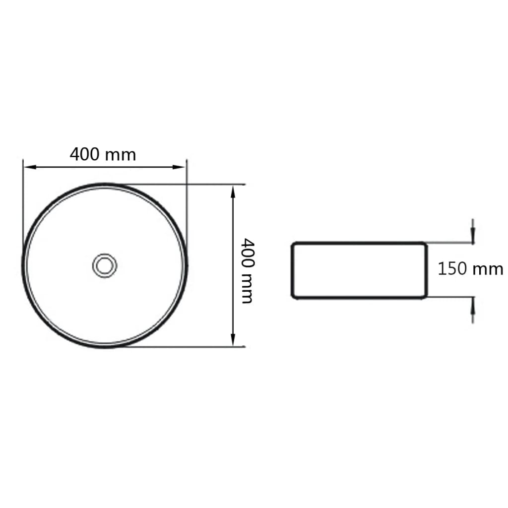 vidaXL Wastafel 40x15 cm keramiek zilverkleurig