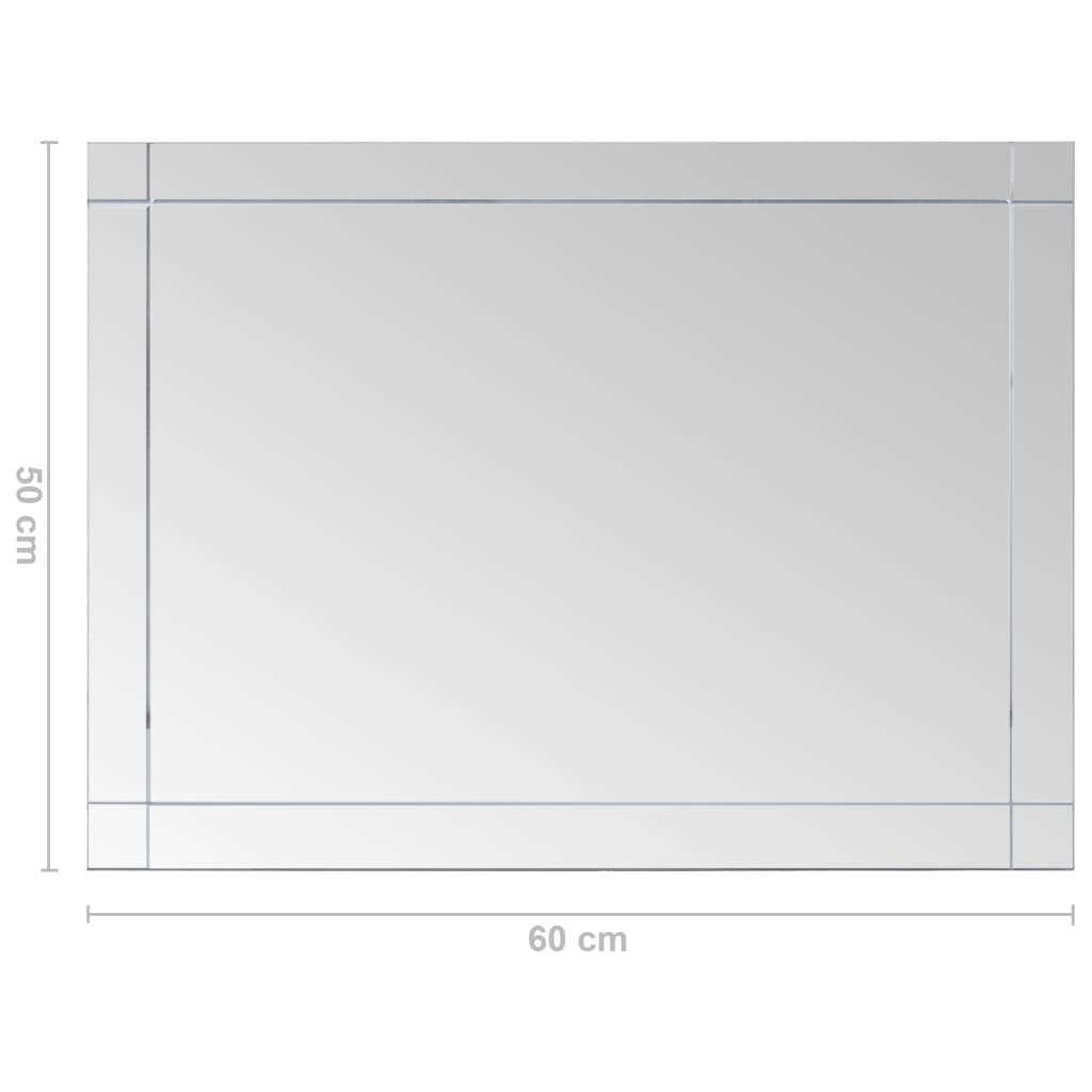 vidaXL Wandspiegel 60x50 cm glas