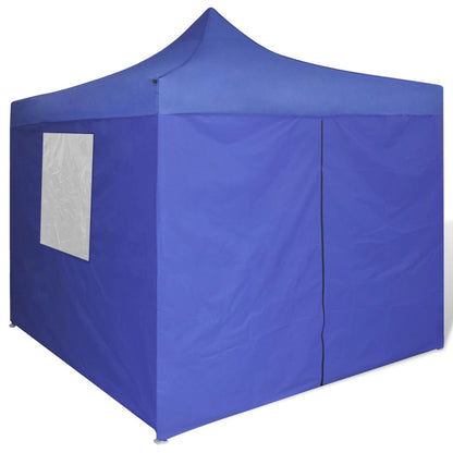 vidaXL Vouwtent met 4 zijwanden 3x3 m blauw