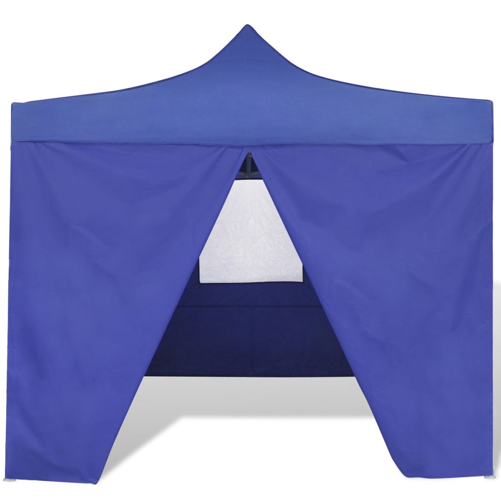 vidaXL Vouwtent met 4 zijwanden 3x3 m blauw