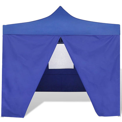 vidaXL Vouwtent met 4 zijwanden 3x3 m blauw