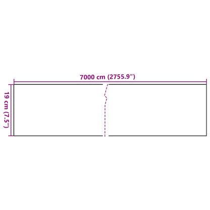 vidaXL Tuinscherm 70x0,19 m PVC lichtgrijs