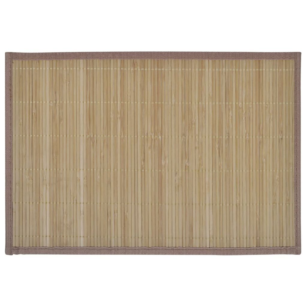 vidaXL 6 st Placemats 30x45 cm bamboe bruin