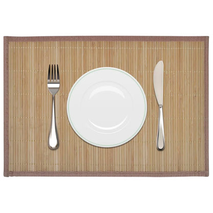 vidaXL 6 st Placemats 30x45 cm bamboe bruin