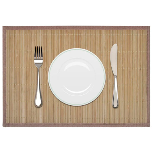 vidaXL 6 st Placemats 30x45 cm bamboe bruin