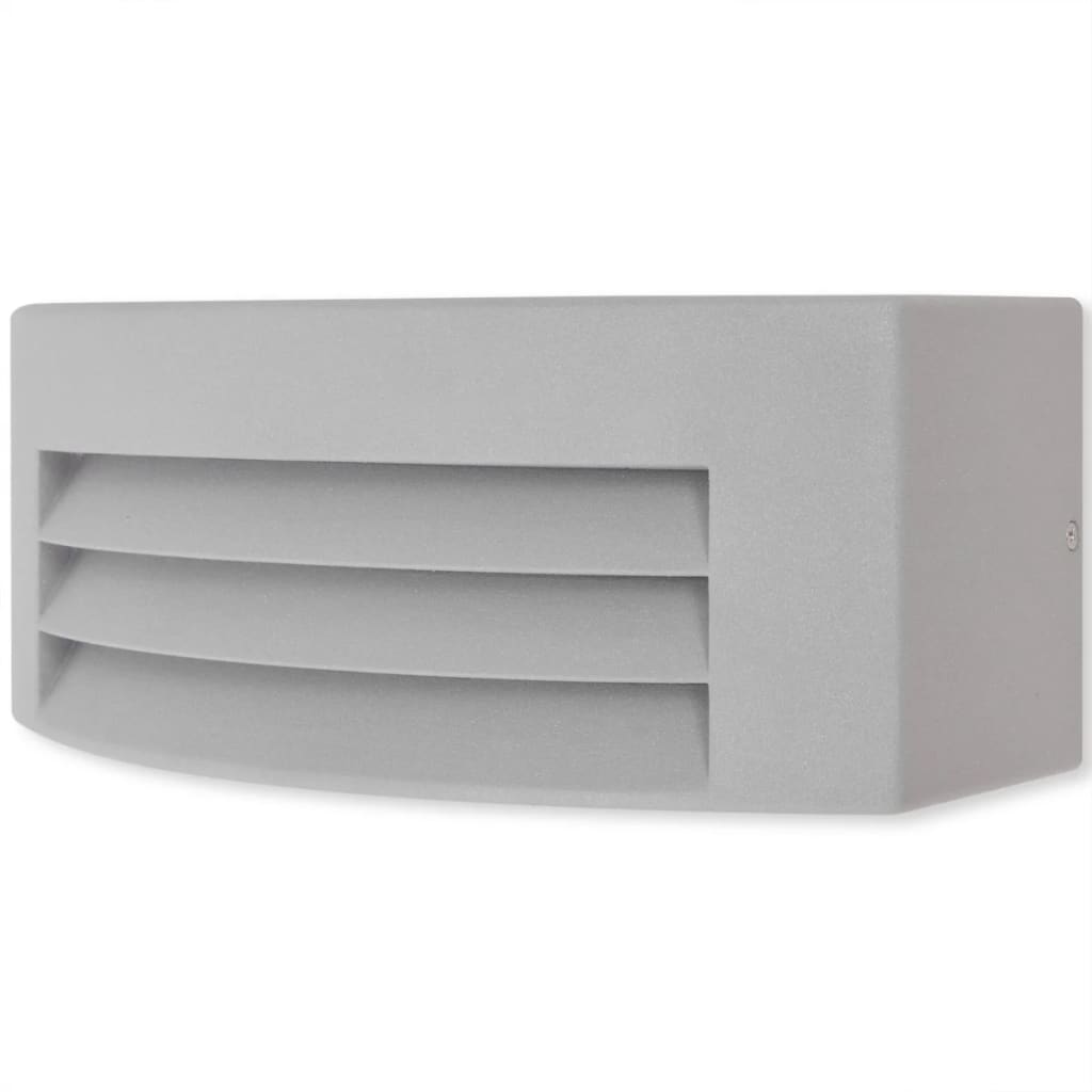 vidaXL Wandlamp buiten grijs aluminium