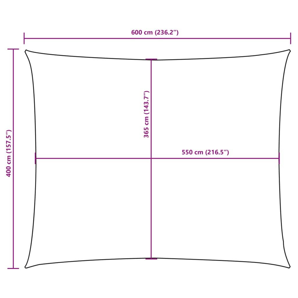 vidaXL Zonnescherm rechthoekig 4x6 m oxford stof terracottakleur