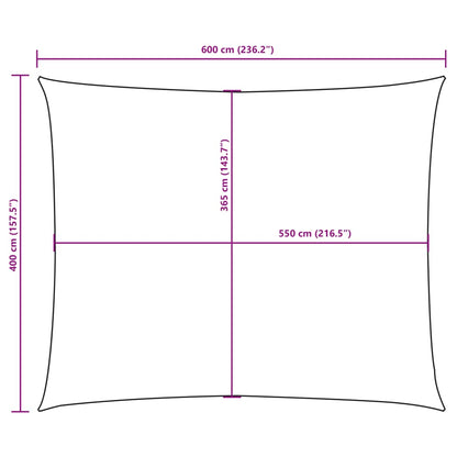 vidaXL Zonnescherm rechthoekig 4x6 m oxford stof terracottakleur