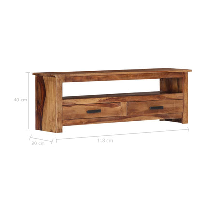 vidaXL Tv-meubel 118x30x40 cm massief hout