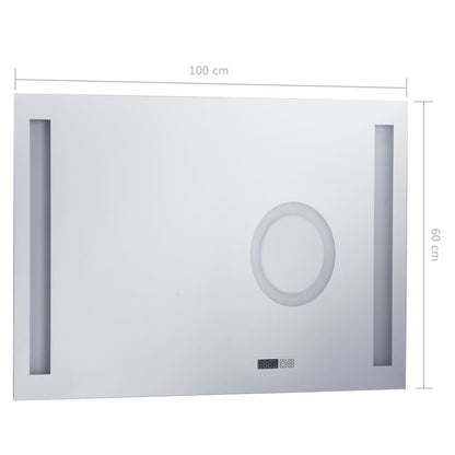 vidaXL Badkamerspiegel LED met aanraaksensor 100x60 cm