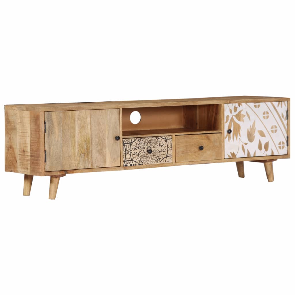 vidaXL Tv-meubel 140x30x40 cm massief mangohout