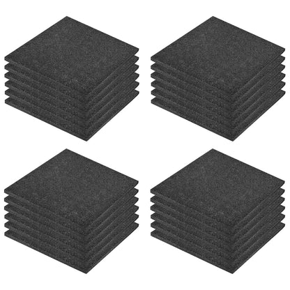 vidaXL Valtegels 24 st 50x50x3 cm rubber zwart