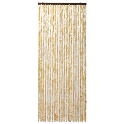 vidaXL Vliegengordijn 90x220 cm chenille beige