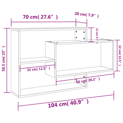 vidaXL Wandschappen 104x20x58,5 cm bewerkt hout sonoma eikenkleurig