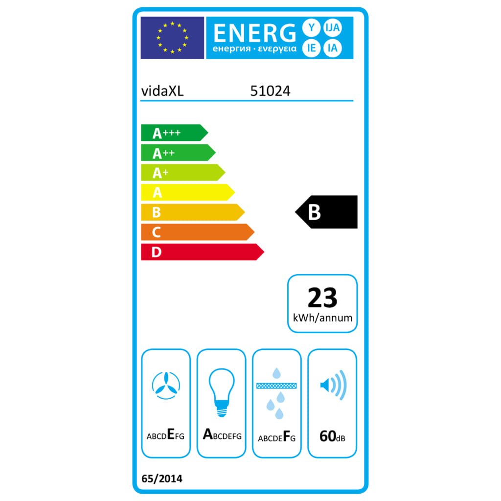 vidaXL Afzuigkap inbouw slank 480 m³/u aluminium roestvrij staal