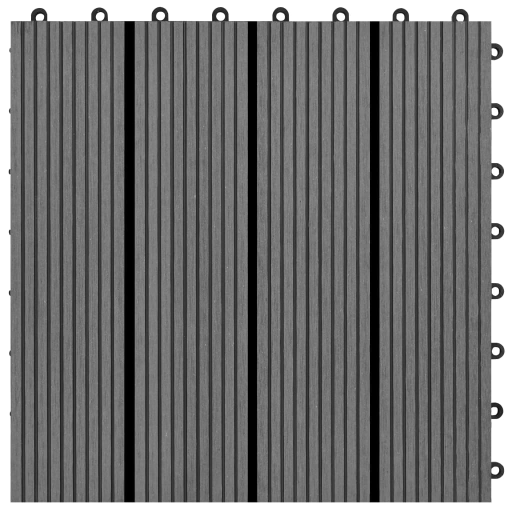 vidaXL 22 st Terrastegels 30x30 cm 2 m² HKC grijs