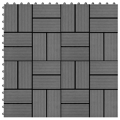 vidaXL 22 st Terrastegels 30x30 cm 2 m² HKC grijs