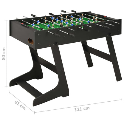 vidaXL Voetbaltafel inklapbaar 121x61x80 cm zwart